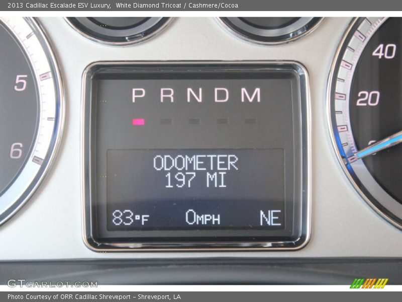 White Diamond Tricoat / Cashmere/Cocoa 2013 Cadillac Escalade ESV Luxury
