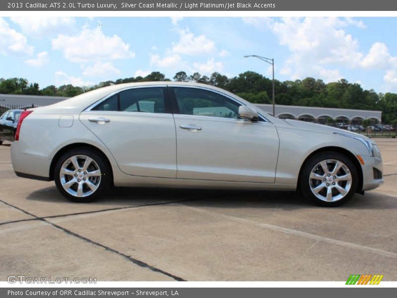 Silver Coast Metallic / Light Platinum/Jet Black Accents 2013 Cadillac ATS 2.0L Turbo Luxury