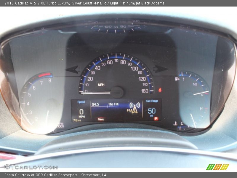 Silver Coast Metallic / Light Platinum/Jet Black Accents 2013 Cadillac ATS 2.0L Turbo Luxury