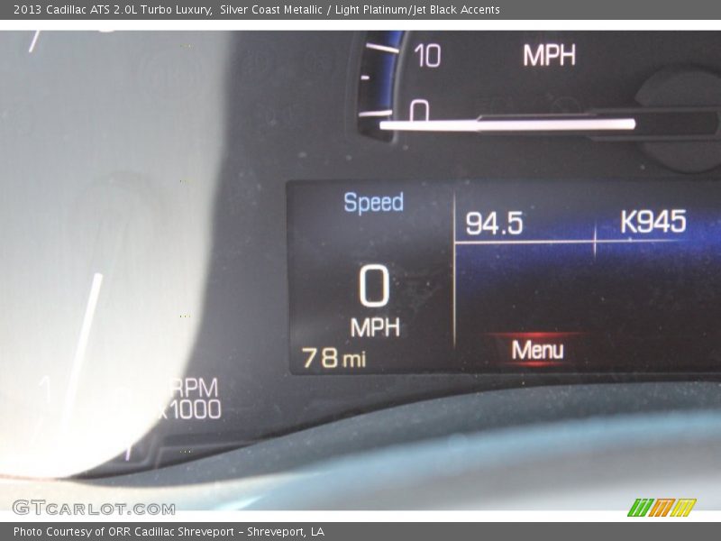 Silver Coast Metallic / Light Platinum/Jet Black Accents 2013 Cadillac ATS 2.0L Turbo Luxury