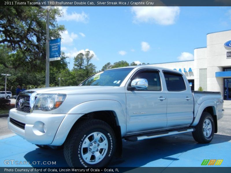 Silver Streak Mica / Graphite Gray 2011 Toyota Tacoma V6 TRD PreRunner Double Cab