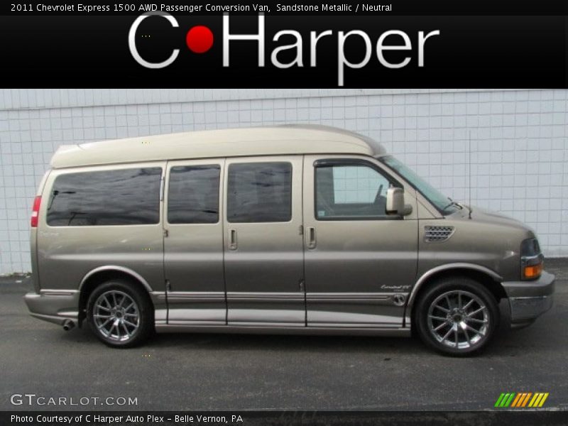 Sandstone Metallic / Neutral 2011 Chevrolet Express 1500 AWD Passenger Conversion Van