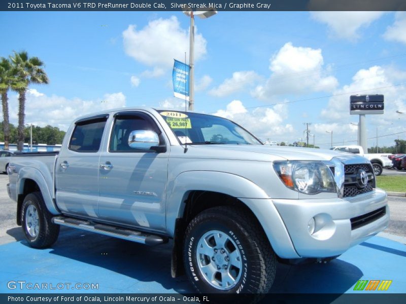 Silver Streak Mica / Graphite Gray 2011 Toyota Tacoma V6 TRD PreRunner Double Cab