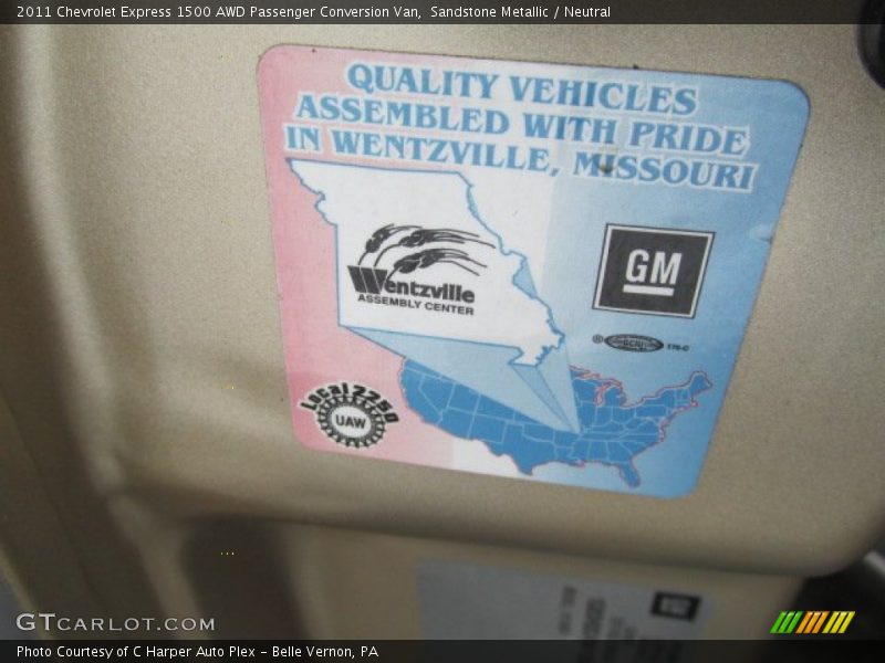 Sandstone Metallic / Neutral 2011 Chevrolet Express 1500 AWD Passenger Conversion Van
