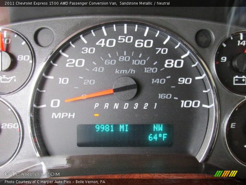 Sandstone Metallic / Neutral 2011 Chevrolet Express 1500 AWD Passenger Conversion Van