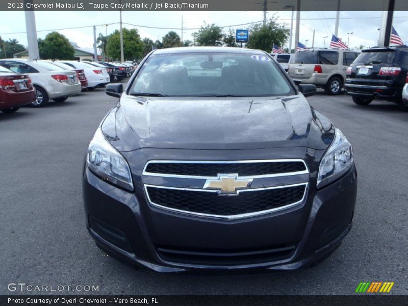 Taupe Gray Metallic / Jet Black/Titanium 2013 Chevrolet Malibu LS