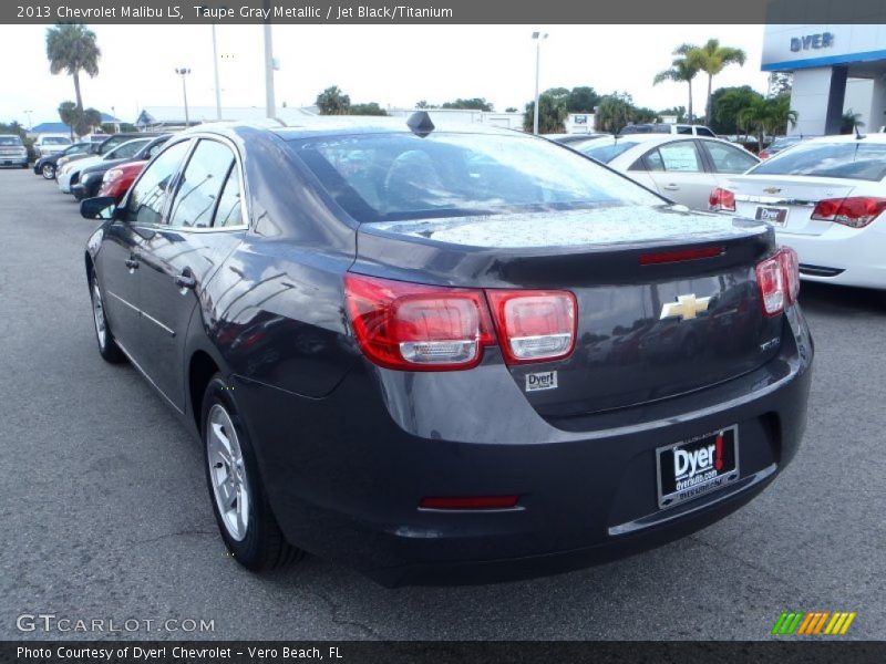 Taupe Gray Metallic / Jet Black/Titanium 2013 Chevrolet Malibu LS