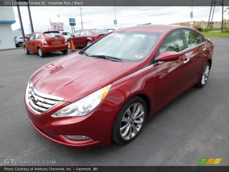 Venetian Red / Black 2011 Hyundai Sonata SE