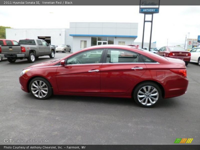 Venetian Red / Black 2011 Hyundai Sonata SE