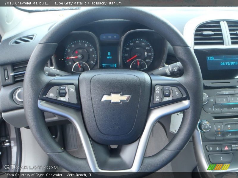 Taupe Gray Metallic / Jet Black/Titanium 2013 Chevrolet Malibu LS