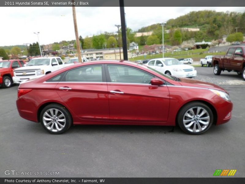 Venetian Red / Black 2011 Hyundai Sonata SE