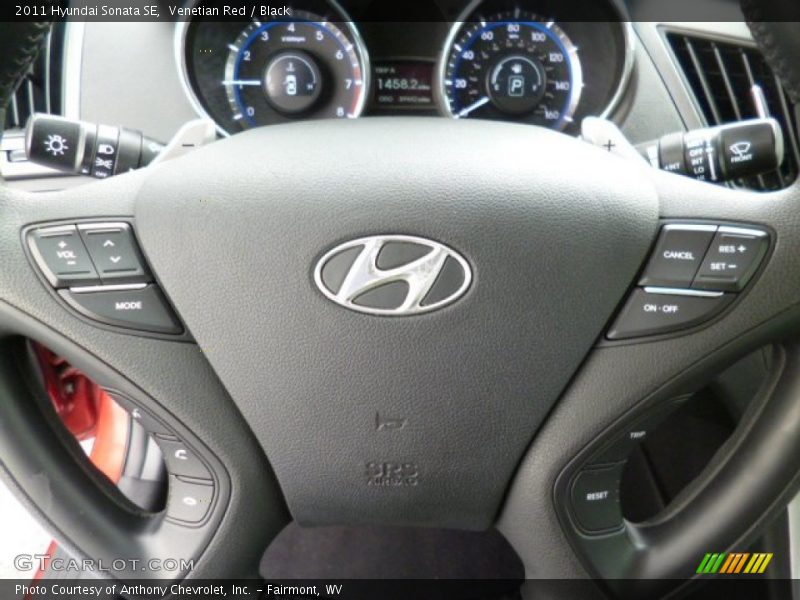 Venetian Red / Black 2011 Hyundai Sonata SE