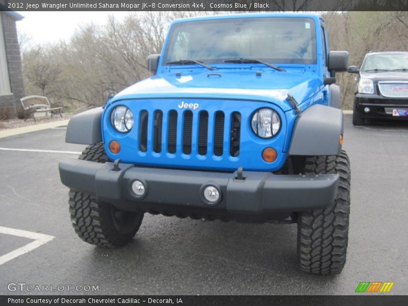 Cosmos Blue / Black 2012 Jeep Wrangler Unlimited Sahara Mopar JK-8 Conversion 4x4