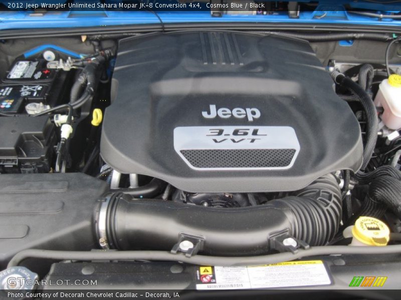 Cosmos Blue / Black 2012 Jeep Wrangler Unlimited Sahara Mopar JK-8 Conversion 4x4