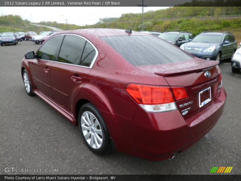 Venetian Red Pearl / Off Black 2012 Subaru Legacy 3.6R Limited