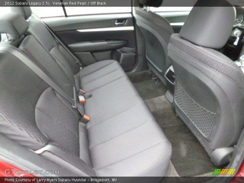 Rear Seat of 2012 Legacy 2.5i