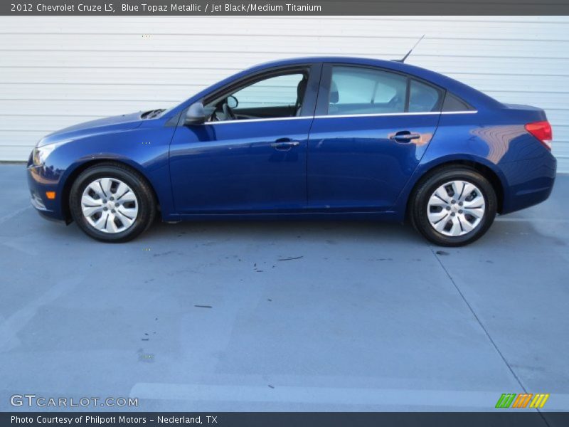 Blue Topaz Metallic / Jet Black/Medium Titanium 2012 Chevrolet Cruze LS