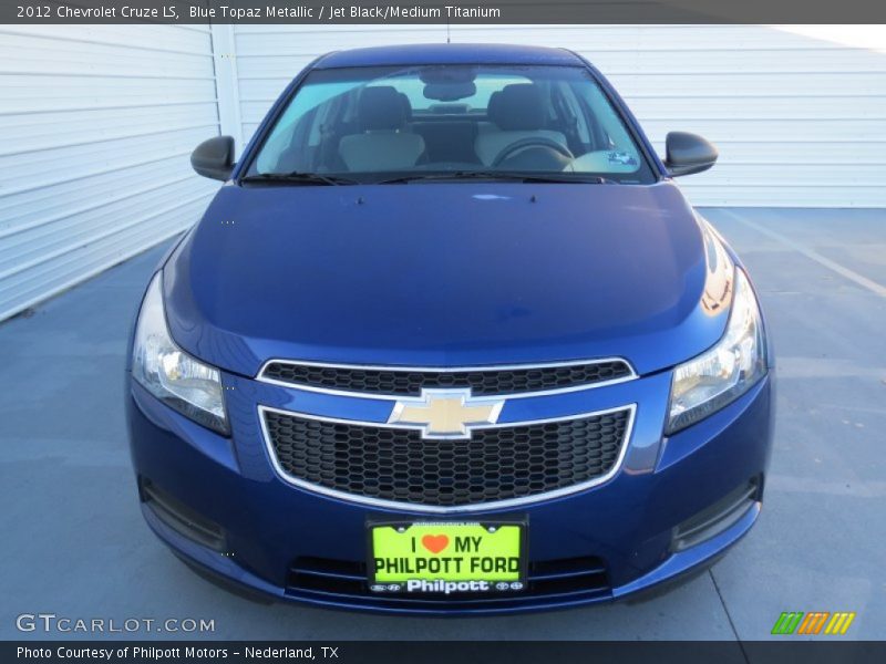 Blue Topaz Metallic / Jet Black/Medium Titanium 2012 Chevrolet Cruze LS