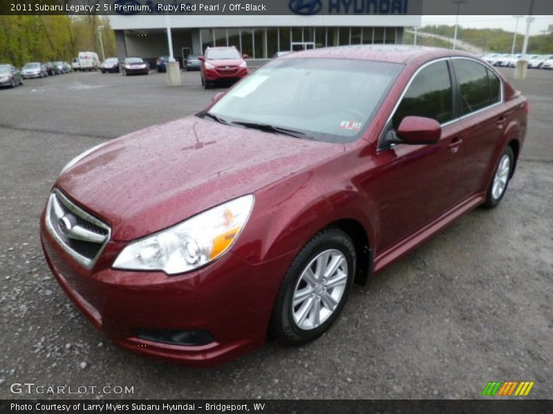 Ruby Red Pearl / Off-Black 2011 Subaru Legacy 2.5i Premium