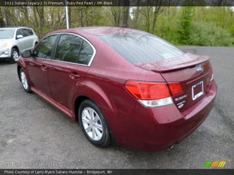 Ruby Red Pearl / Off-Black 2011 Subaru Legacy 2.5i Premium
