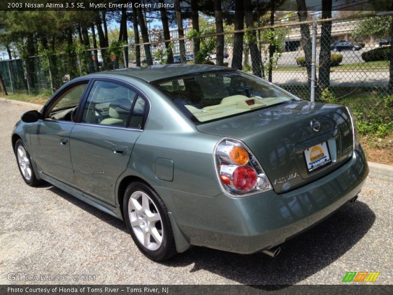 Mystic Emerald Green / Blond 2003 Nissan Altima 3.5 SE