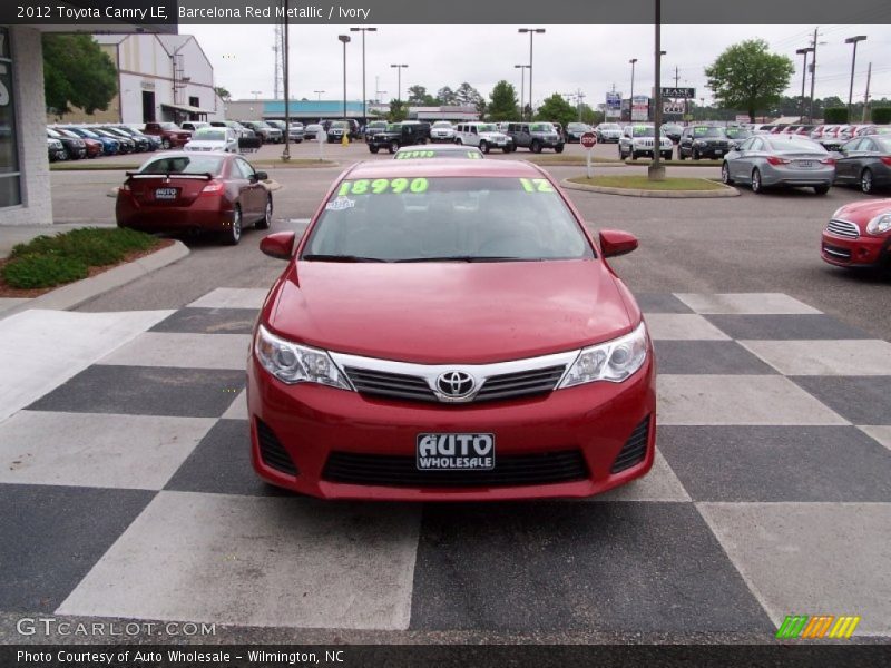 Barcelona Red Metallic / Ivory 2012 Toyota Camry LE