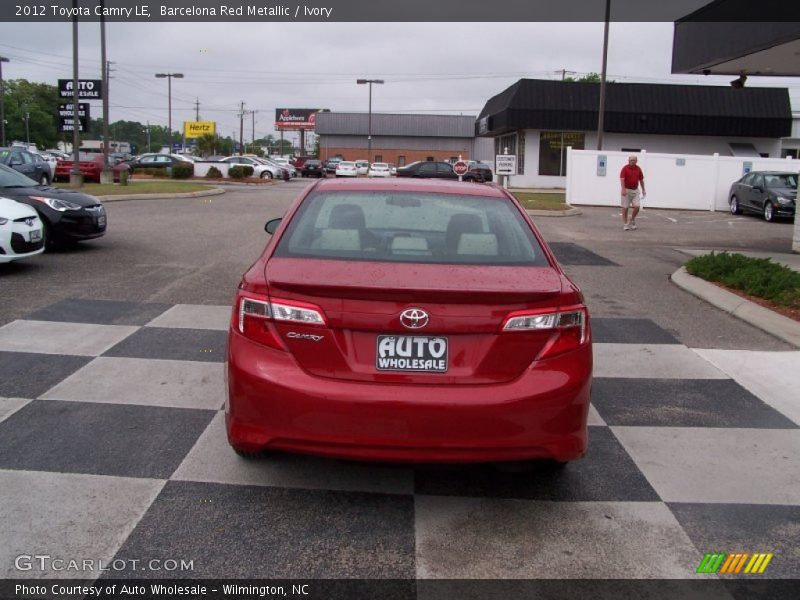 Barcelona Red Metallic / Ivory 2012 Toyota Camry LE