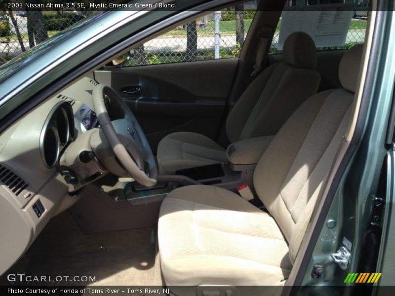 Mystic Emerald Green / Blond 2003 Nissan Altima 3.5 SE