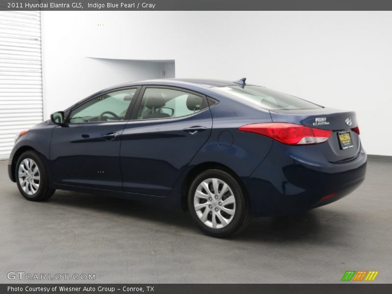 Indigo Blue Pearl / Gray 2011 Hyundai Elantra GLS