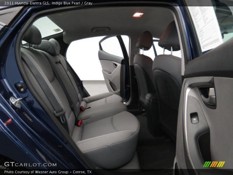 Indigo Blue Pearl / Gray 2011 Hyundai Elantra GLS