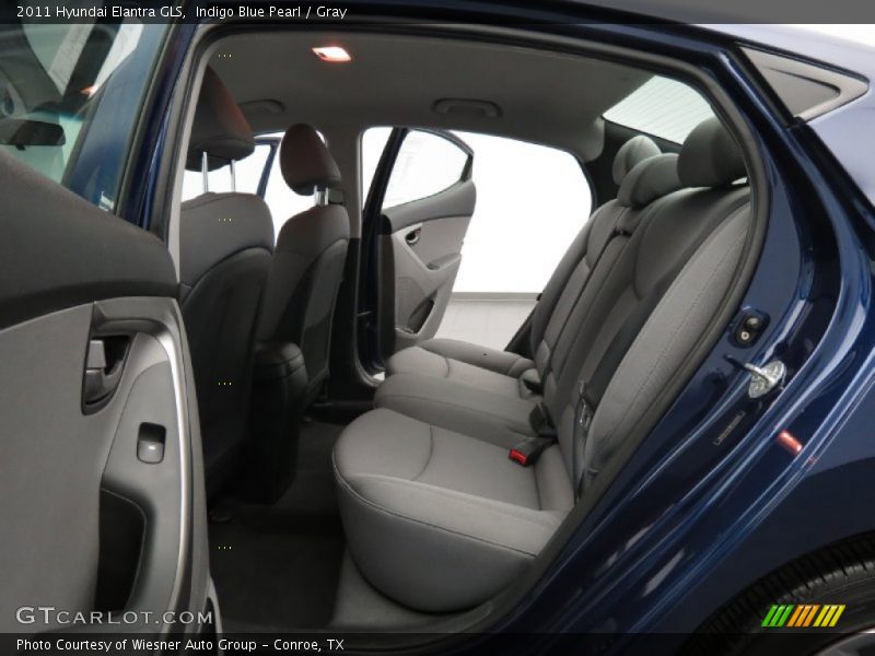 Indigo Blue Pearl / Gray 2011 Hyundai Elantra GLS
