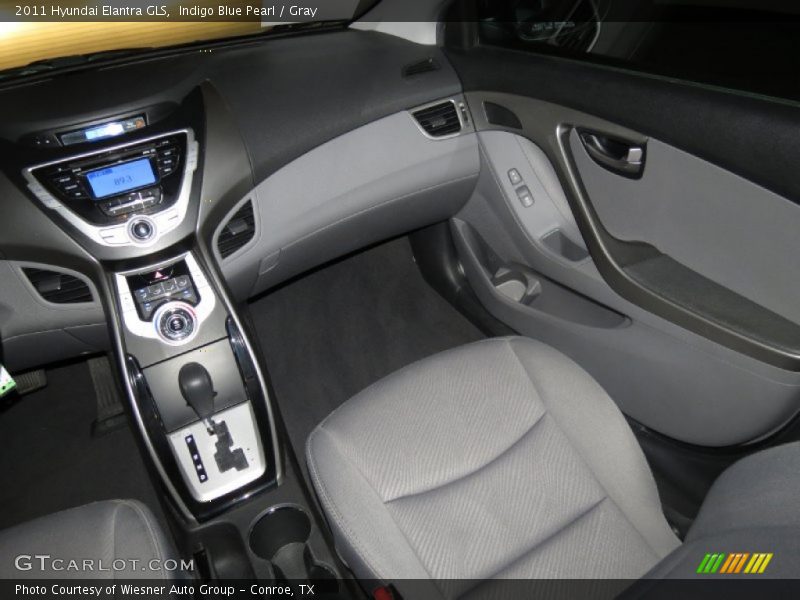 Indigo Blue Pearl / Gray 2011 Hyundai Elantra GLS