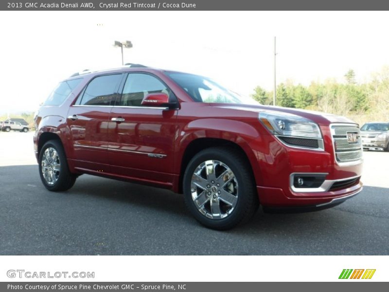 Crystal Red Tintcoat / Cocoa Dune 2013 GMC Acadia Denali AWD