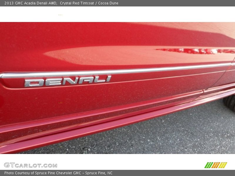 Crystal Red Tintcoat / Cocoa Dune 2013 GMC Acadia Denali AWD
