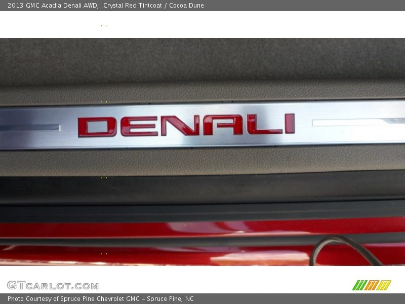Crystal Red Tintcoat / Cocoa Dune 2013 GMC Acadia Denali AWD