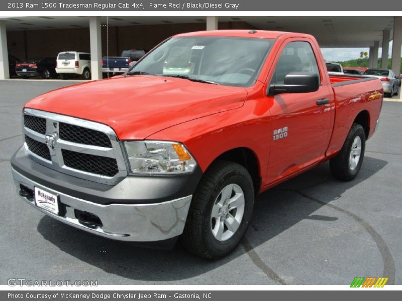 Flame Red / Black/Diesel Gray 2013 Ram 1500 Tradesman Regular Cab 4x4