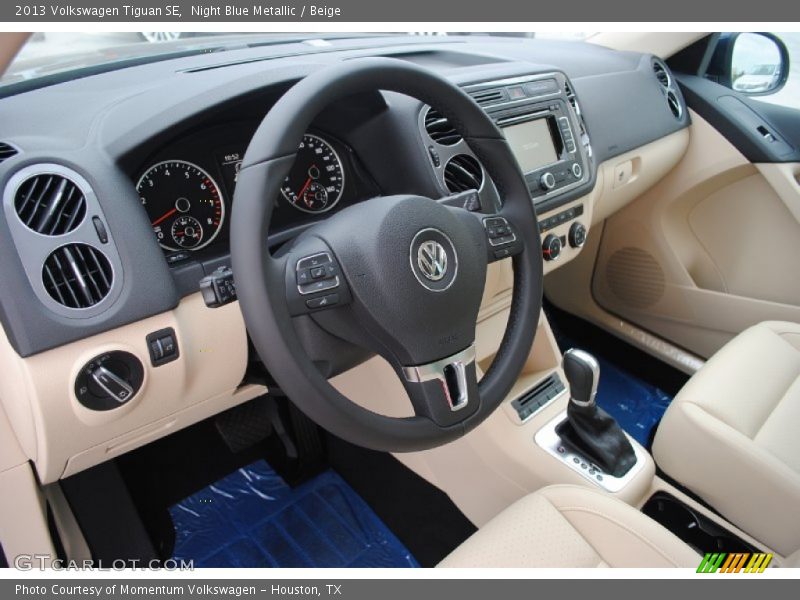 Night Blue Metallic / Beige 2013 Volkswagen Tiguan SE
