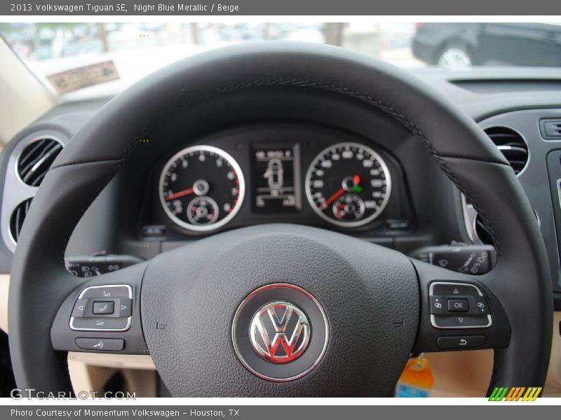 Night Blue Metallic / Beige 2013 Volkswagen Tiguan SE