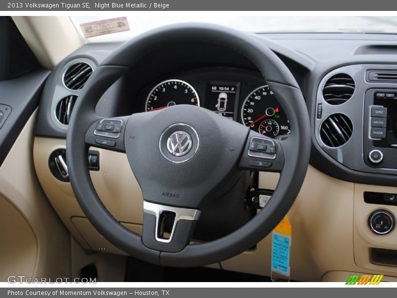 Night Blue Metallic / Beige 2013 Volkswagen Tiguan SE