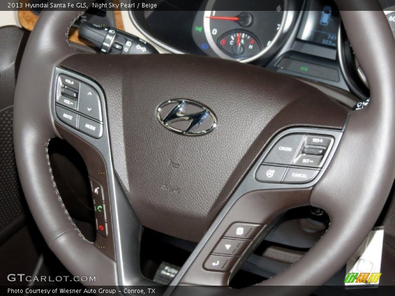 Night Sky Pearl / Beige 2013 Hyundai Santa Fe GLS