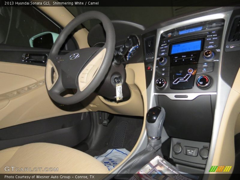 Shimmering White / Camel 2013 Hyundai Sonata GLS