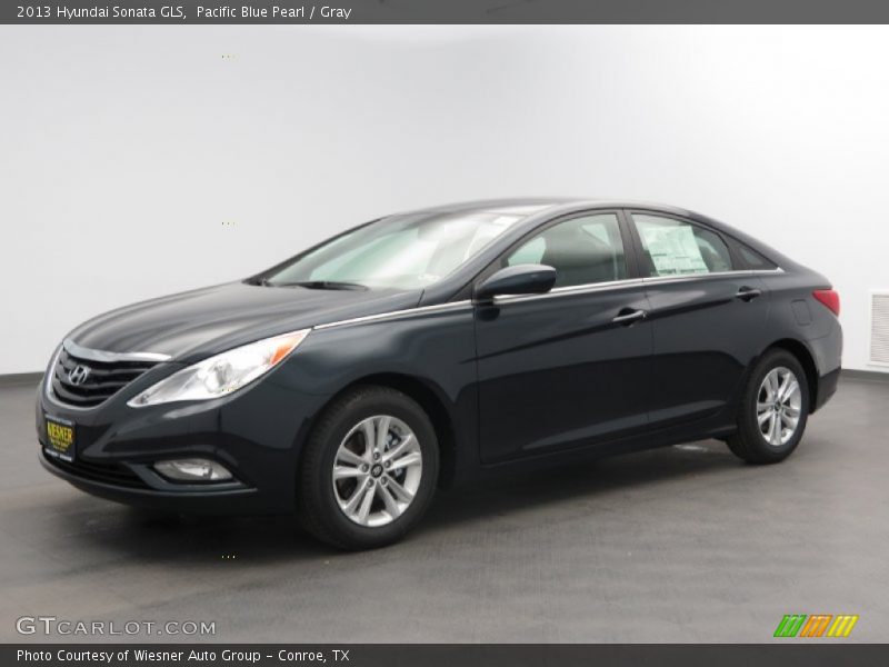Pacific Blue Pearl / Gray 2013 Hyundai Sonata GLS