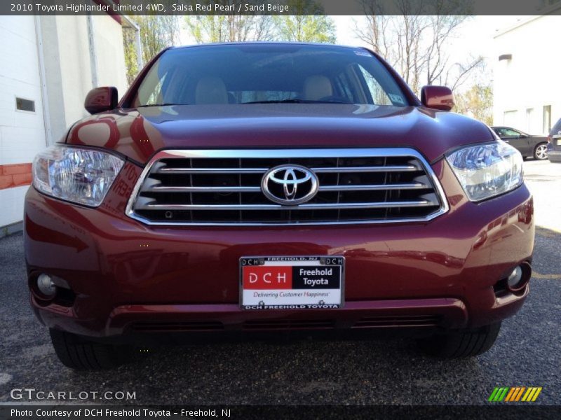 Salsa Red Pearl / Sand Beige 2010 Toyota Highlander Limited 4WD