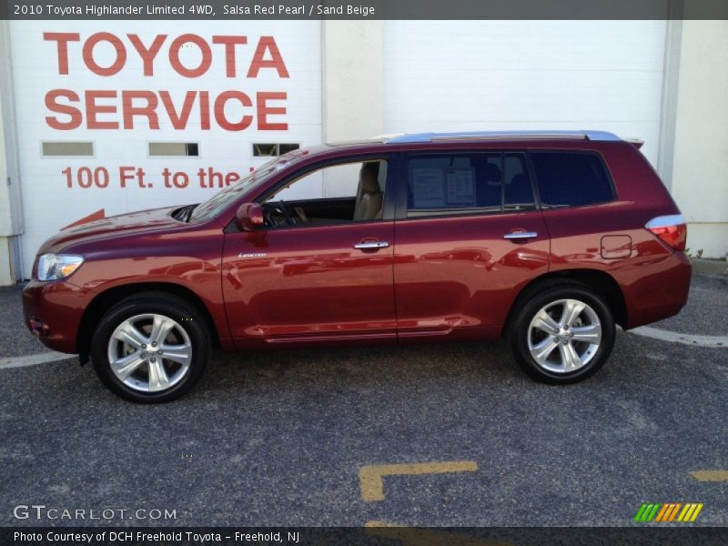 Salsa Red Pearl / Sand Beige 2010 Toyota Highlander Limited 4WD