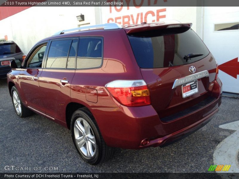 Salsa Red Pearl / Sand Beige 2010 Toyota Highlander Limited 4WD