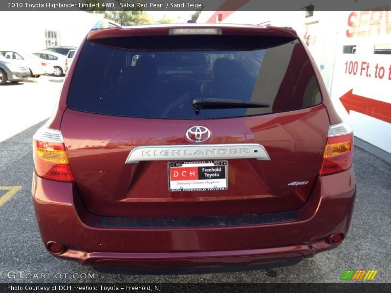 Salsa Red Pearl / Sand Beige 2010 Toyota Highlander Limited 4WD