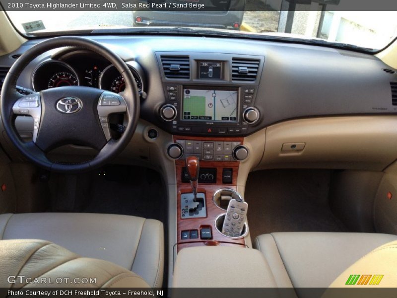 Salsa Red Pearl / Sand Beige 2010 Toyota Highlander Limited 4WD