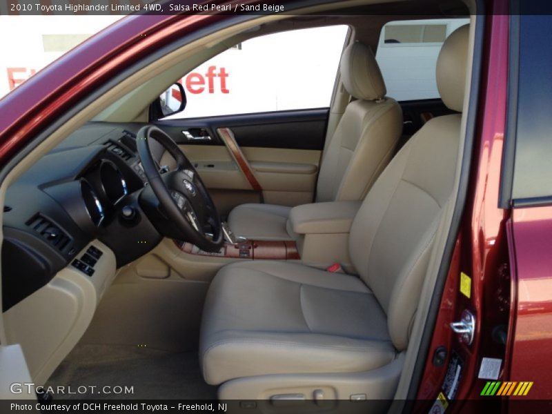 Salsa Red Pearl / Sand Beige 2010 Toyota Highlander Limited 4WD