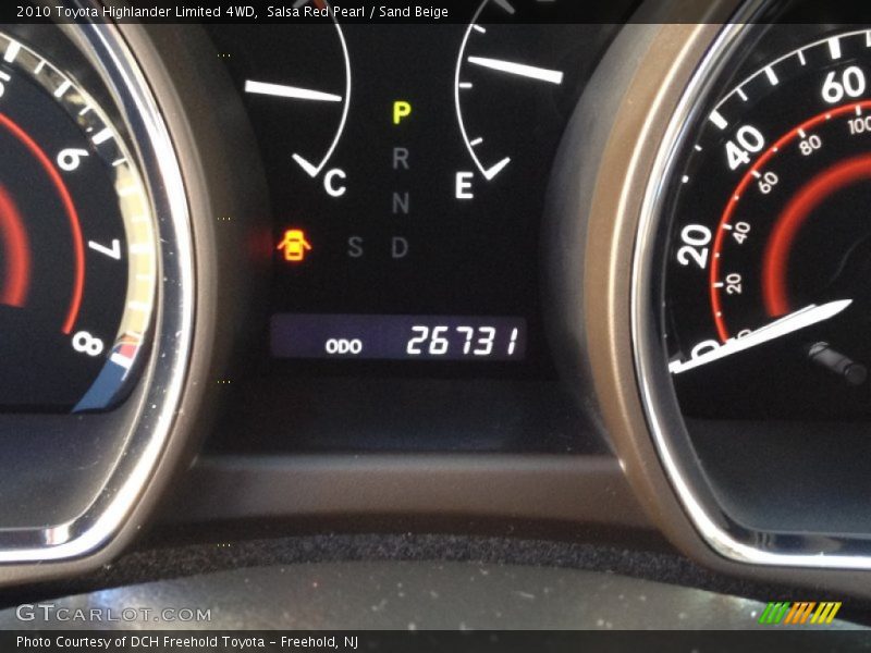 Salsa Red Pearl / Sand Beige 2010 Toyota Highlander Limited 4WD
