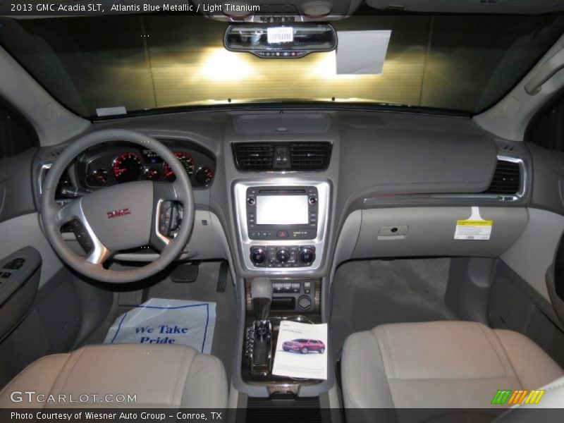 Atlantis Blue Metallic / Light Titanium 2013 GMC Acadia SLT